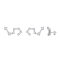J'ADMIRE Rhodium Over Sterling Silver Dainty Zodiac Leo Stud Earrings