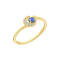 J'ADMIRE 14K Yellow Gold Over Sterling Silver Uranus Ring