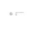 LUXGEM 14K White Gold Bezel Round Cut Studs | 0.5 Carat Cubic Zirconia