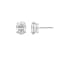 LUXGEM 10K White Gold Oval Cut Solitaire Studs | 4 carat Cubic Zirconia