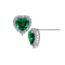 J'ADMIRE Heart Shaped Birthstone Stud Earrings