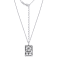 J'ADMIRE Platinum 950 Over Sterling Silver Tarot Card The Moon Pendant Necklace