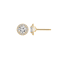 LUXGEM 10K Yellow Gold Round Halo Studs | 1 Carat Cubic Zirconia