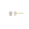 LUXGEM 10K Yellow Gold Oval Cut Solitaire Studs | 2 carat Cubic Zirconia