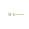 LUXGEM 10K Yellow Gold Round Cut Solitaire Studs | 1/2 carat Cubic Zirconia