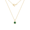 LUXGEM 10K Solid Gold Solitaire May Birthstone Necklace for Women, 0.25
Carat Gemstone Simulant CZ