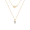 LUXGEM 10K Yellow Gold Oval Cut Pendant Necklace | 0.5 Carat Cubic Zirconia