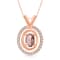 KALLATI Rose Gold "Heirloom" 1.20 ctw Oval Morganite and
Diamond Pendant