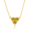 KALLATI Yellow Gold "Sunset" 0.25ctw Natural Yellow Diamond Necklace