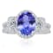 KALLATI White Gold "Renaissance" 4.15ctw Oval Tanzanite &
Diamond Ring