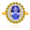 KALLATI Yellow Gold "Renaissance" 3.20ctw Natural Tanzanite
& Diamond Ring