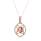 KALLATI Rose Gold "Heirloom" 1.40ctw Morganite and Diamond Pendant