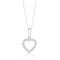 KALLATI White Gold "Eternal" 0.10ct Heart Diamond Pendant