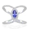 KALLATI White Gold 0.95 ctw Tanzanite and Diamond Ring