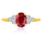 KALLATI Yellow Gold 1.25 ctw Ruby and Diamond Ring