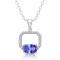 KALLATI White Gold "Renaissance" 1.30ctw Tanzanite and Diamond Pendant