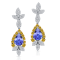 KALLATI White Gold "Renaissance" 3.00ctw Tanzanite Earrings