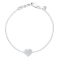 KALLATI 14K White Gold "Eternal" 0.10ctw Heart Diamond Bracelet