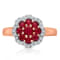 KALLATI Rose Gold 0.85 ctw Ruby and Diamond Ring