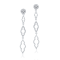 KALLATI 14K White Gold "Eternal" 0.45ct Diamond Hanging Earrings