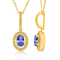 KALLATI Yellow Gold "Renaissance" 0.75ctw Tanzanite and Pendant