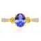 KALLATI Yellow Gold "Renaissance" 1.70ctw Oval Tanzanite &
Diamond Ring