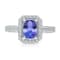 KALLATI White Gold 1.35 ctw Tanzanite and Diamond Ring