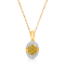 KALLATI Yellow Gold "Sunset" 0.30ct Round White & Natural
Yellow Diamond Pendant