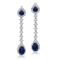 KALLATI 14K White Gold "Heirloom" 2.00ctw Teardrop Sapphire Earrings