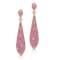 KALLATI 14K Yellow Gold "Heirloom" 1.95ctw Pink Sapphire Earrings