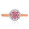 KALLATI Rose Gold "Heirloom" 0.45ctw Pink Sapphire &
Diamond Ring
