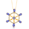 KALLATI Yellow Gold "Renaissance" 1.95ctw Nautical Tanzanite
and Diamond Pendant