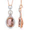KALLATI Rose Gold "Heirloom" 3.00ctw Morganite and Diamond Pendant
