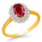 KALLATI Yellow Gold 1.20 ctw Ruby and Diamond Ring