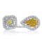 KALLATI 14K White Gold "Sunset" 0.95ct White & Natural
Yellow Diamond Ring