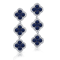 KALLATI 14K White Gold "Heirloom" 3.70 ctw Sapphire Earrings