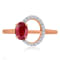 KALLATI Two-Tone Gold 0.65 ctw Ruby and Diamond Ring