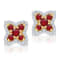 KALLATI 14k White Gold "Heirloom" 0.70ctw Ruby Earrings