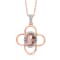 KALLATI Rose Gold "Heirloom" 1.30ctw Oval Morganite and
Diamond Pendant