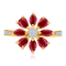 KALLATI Two-Tone Gold 2.15 ctw Ruby and Diamond Ring