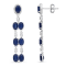 KALLATI 14K White Gold Sapphire and Diamond Chandelier Earrings 9.65ctw