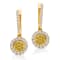 KALLATI Yellow Gold "Sunset" 0.65 ct White & Natural
Yellow Diamond Earrings