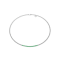 Grass Collection – 18ct White Gold Necklace – 20 Intense Green Natural Emeralds
