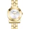Ferragamo Gancino Silver Tone Dial Yellow Stainless Steel Bracelet Watch