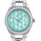 Queen Crystal Blue Dial Stainless Steel Bracelet Watch