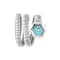 $nake Hexagon Light Blue Dial Stainless Steel Bracelet Watch
