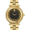 Versace Greca Flourish Black Dial Yellow Stainless Steel Bracelet Watch