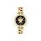 Medusa Jewel Black Dial Yellow Stainless Steel Bracelet Watch