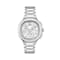 V-Chrono Square Silver Tone Dial Stainless Steel Bracelet Watch