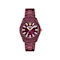 V-Dome Aluminum Bracelet Burgundy Dial Watch